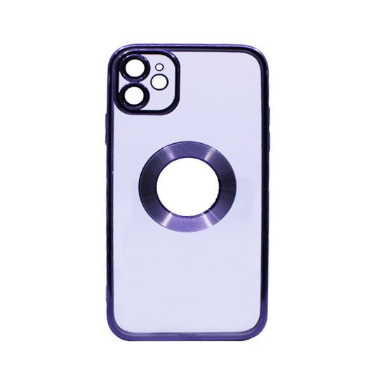 Capa de Silicone Rígida com Protetor de Câmera para Apple iPhone 11 Roxo